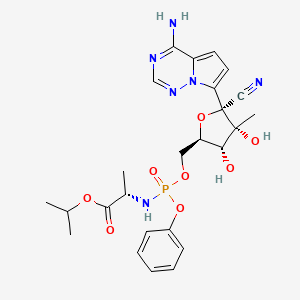 Chemical structure of GS-441524 methylpropyl ester