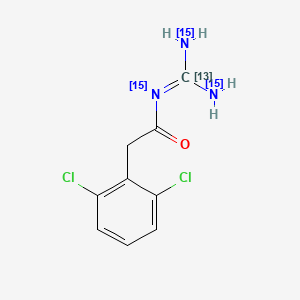 Chemical structure of Guanfacine-13C,15N3