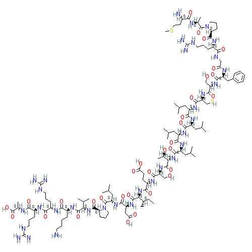 Chemical structure of Humanin (human) (trifluoroacetate salt)