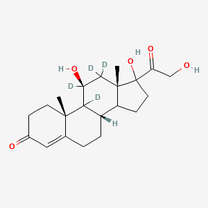Chemical structure of Hydrocortisone-d4