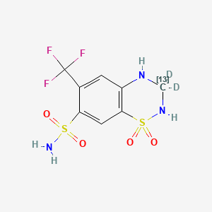 Chemical structure of Hydroflumethiazide-13CD2