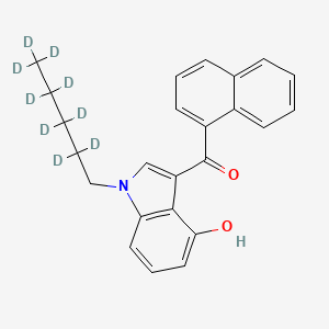 Chemical structure of JWH 018 4-hydroxyindole metabolite-d9