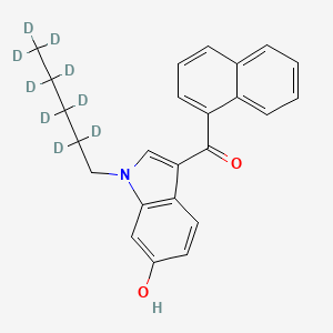 Chemical structure of JWH 018 6-hydroxyindole metabolite-d9