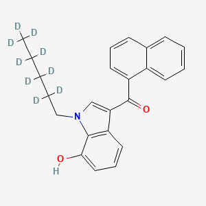 Chemical structure of JWH 018 7-hydroxyindole metabolite-d9