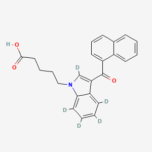 Chemical structure of JWH 018 N-pentanoic acid metabolite-d5
