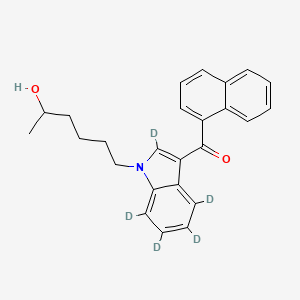 Chemical structure of JWH 019 N-(5-hydroxyhexyl) metabolite-d5