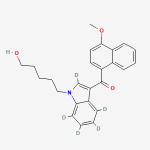 Chemical structure of JWH 081 N-(5-hydroxypentyl) metabolite-d5