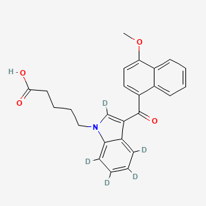 Chemical structure of JWH 081 N-pentanoic acid metabolite-d5