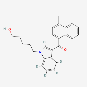 Chemical structure of JWH 122 N-(5-hydroxypentyl) metabolite-d5