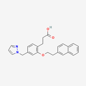 Chemical structure of JWH 200 7-hydroxyindole metabolite