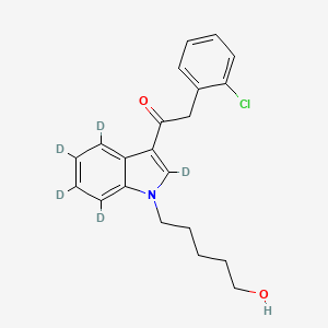 Chemical structure of JWH 203 N-(5-hydroxypentyl) metabolite-d5