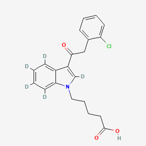 Chemical structure of JWH 203 N-pentanoic acid metabolite-d5