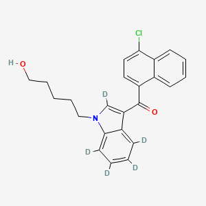 Chemical structure of JWH 398 N-(5-hydroxypentyl) metabolite-d5