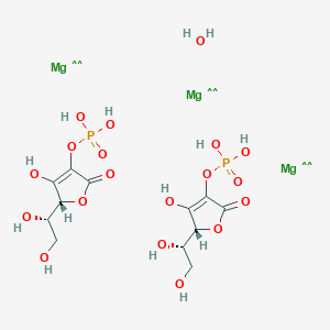 Chemical structure of L-Ascorbic Acid 2-phosphate (magnesium salt hydrate)