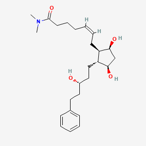 Chemical structure of Latanoprost dimethyl amide