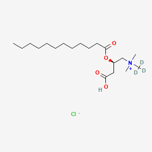 Chemical structure of Lauroyl-L-carnitine-d3 (chloride)