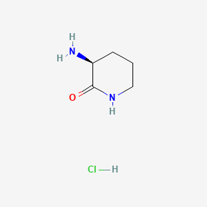 Chemical structure of L-Ornithine lactam (hydrochloride)