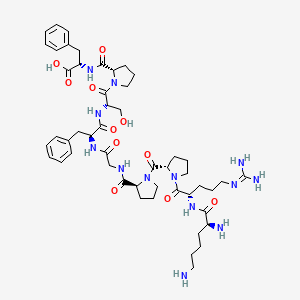 Chemical structure of Lys-(Des-Arg9)-Bradykinin (trifluoroacetate salt)