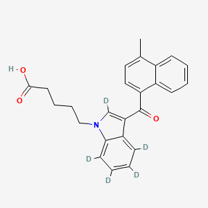 Chemical structure of MAM2201 N-pentanoic acid metabolite-d5