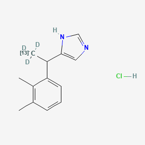 Chemical structure of Medetomidine-13C,d3 Hydrochloride
