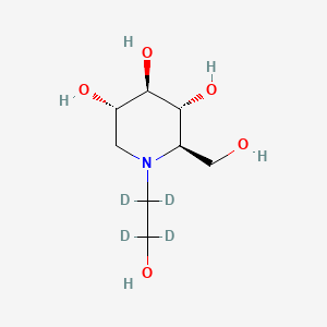 Chemical structure of Miglitol-d4