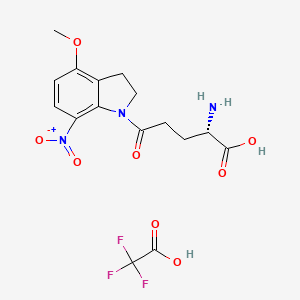 Chemical structure of MNI-caged-L-glutamate (trifluoroacetate salt)