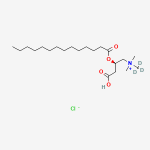 Chemical structure of Myristoyl-L-carnitine-d3 (chloride)
