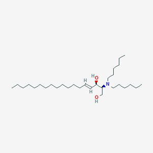 Chemical structure of N,N-dihexyl Sphingosine (d18:1/6:0/6:0)