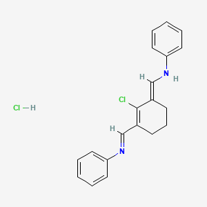 Chemical structure of N-[(3-(Anilinomethylene)-2-chloro-1-cyclohexen-1-yl)methylene]aniline (hydrochloride)