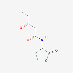 Chemical structure of N-3-oxo-pentanoyl-L-Homoserine lactone