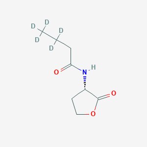 Chemical structure of N-butyryl-L-Homoserine lactone-d5