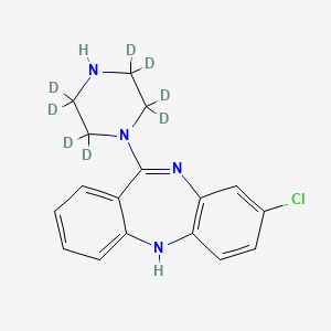 Chemical structure of N-Desmethylclozapine-d8