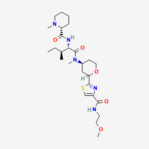 Chemical structure of N-dodecanoyl-L-Homoserine lactone-3-hydrazone-biotin