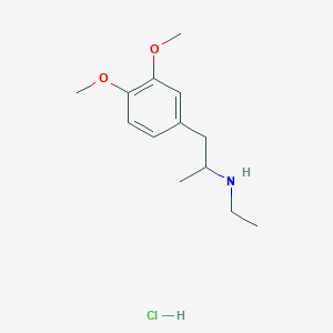 Chemical structure of N-ethyl-3,4-DMA (hydrochloride)
