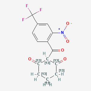 Chemical structure of Nitisinone-13C6