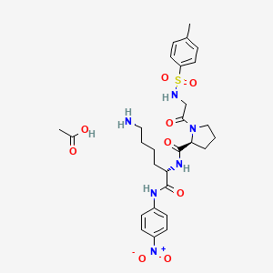 Chemical structure of N-p-Tosyl-Gly-Pro-Lys-pNA (acetate)