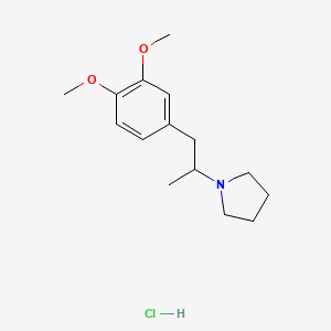 Chemical structure of N-pyrrolidinyl-3,4-DMA (hydrochloride)