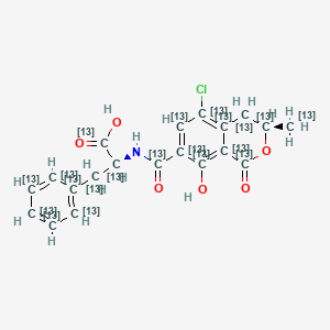 Chemical structure of Ochratoxin A-13C20