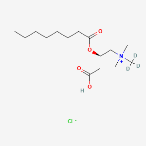 Chemical structure of Octanoyl L-Carnitine-d3 Chloride
