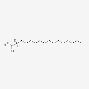 Chemical structure of Palmitic Acid-d2