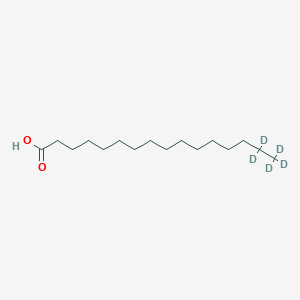 Chemical structure of Palmitic Acid-d5