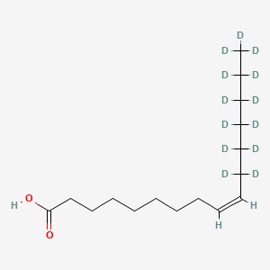 Chemical structure of Palmitoleic Acid-d13