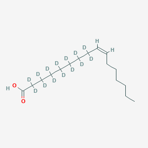 Chemical structure of Palmitoleic Acid-d14
