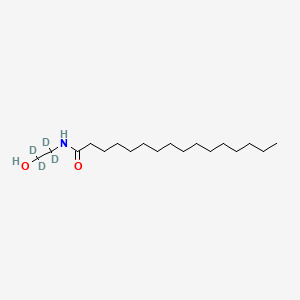 Chemical structure of Palmitoylethanolamide-d4