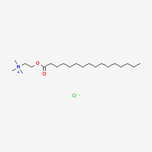 Chemical structure of Palmitoylcholine chloride