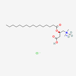 Chemical structure of Palmitoyl-L-carnitine-d3 (chloride)
