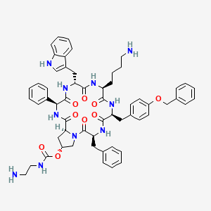 Chemical structure of Pasireotide (aspartate) (trifluoroacetate salt)