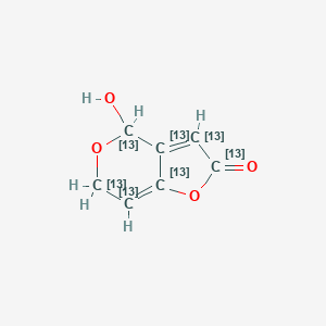 Chemical structure of Patulin-13C7