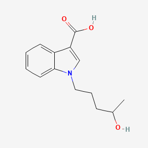 Chemical structure of 1-(4-Hydroxypentyl)-1H-indole-3-carboxylic acid