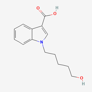 Chemical structure of 1-(5-Hydroxypentyl)-1H-indole-3-carboxylic acid